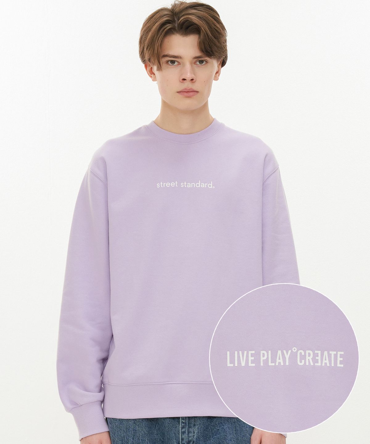 스트리트 스탠다드(STREET STANDARD) L.P.C P/SLOGAN CREWNECK