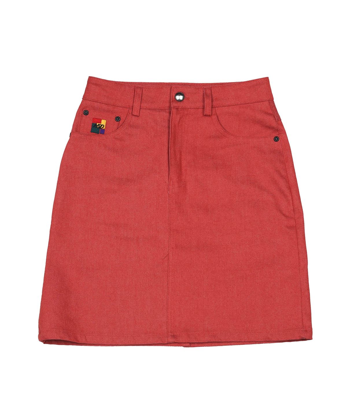 하이스쿨디스코(HIGH SCHOOL DISCO) Mini Block Skirt_Red