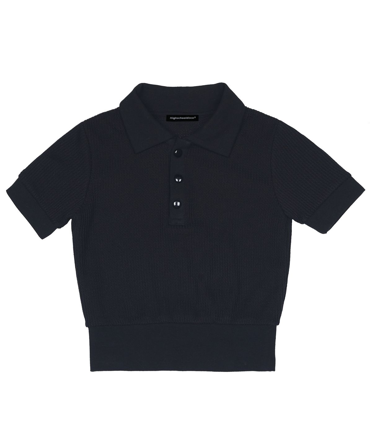 하이스쿨디스코(HIGH SCHOOL DISCO) See Through PK Shirt_Black