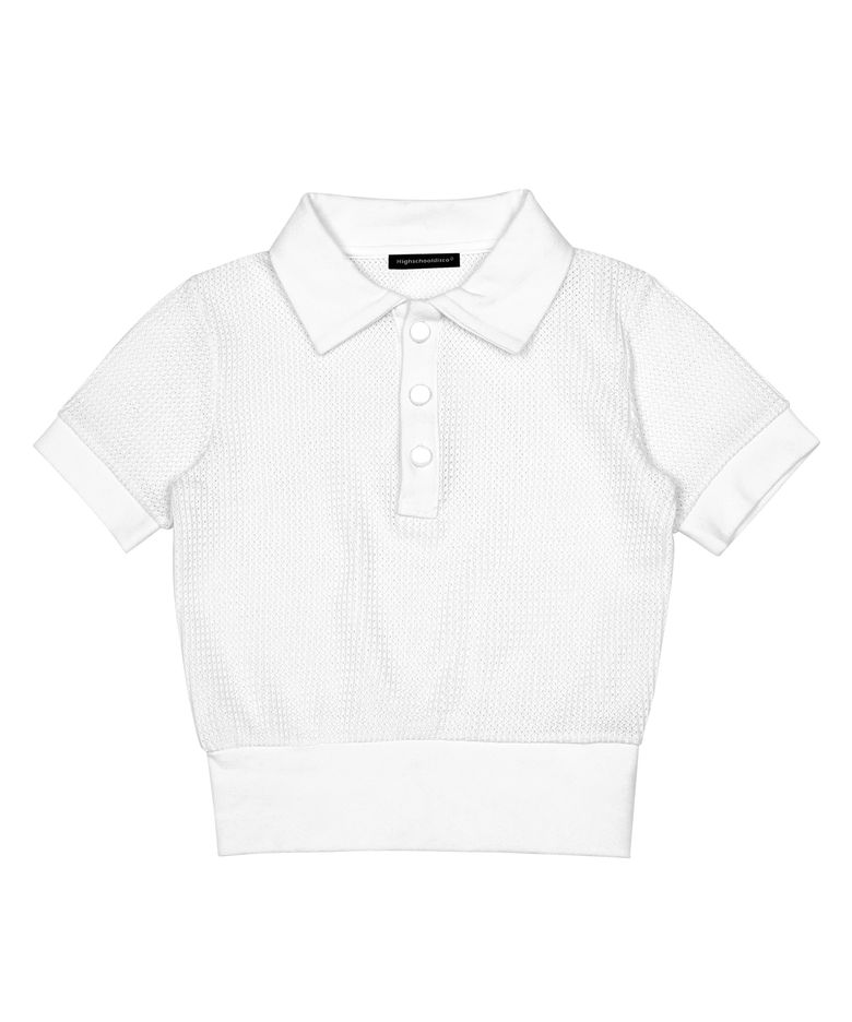 See Through PK Shirt_White
