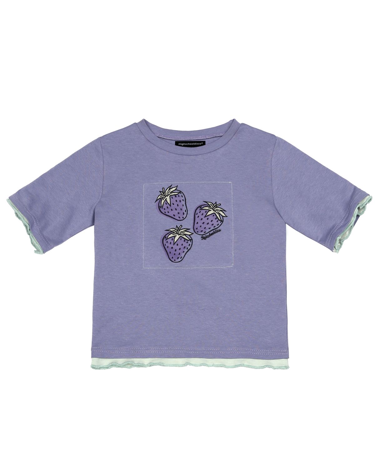 하이스쿨디스코(HIGH SCHOOL DISCO) Strawberry Crop T-shirt_Purple