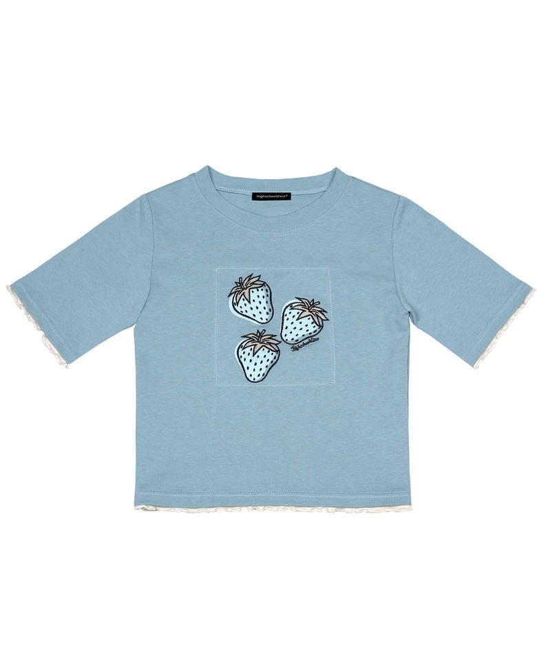 Strawberry Crop T-shirt_Sky Blue