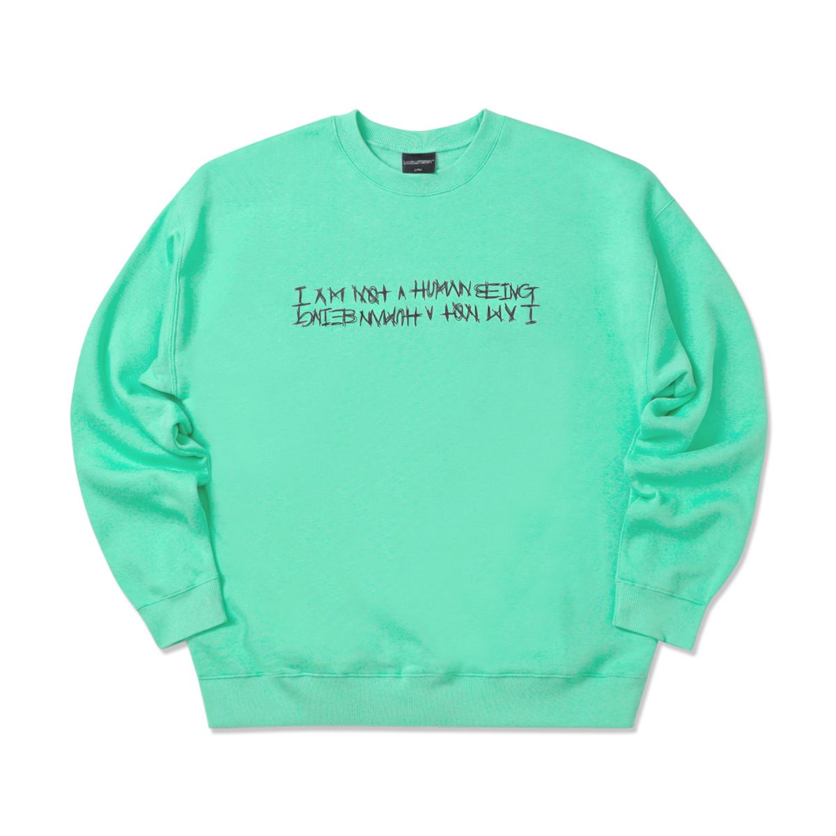 아임낫어휴먼비잉(I AM NOT A HUMAN BEING) Basic Logo Crewneck - MINT