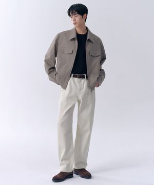 레귤러 핏 데님 팬츠 [크림]