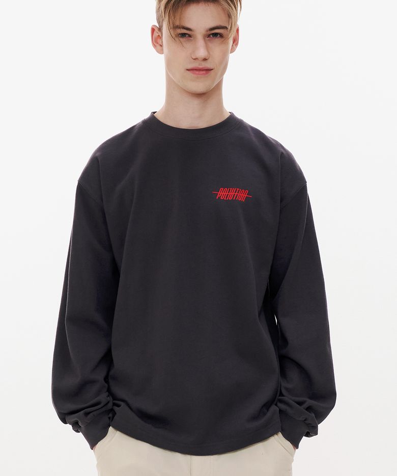 BASIC LONG SLV T [DARK BROWN]