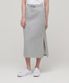 우먼즈 플랫 테리 스웨트 롱 스커트 [미디엄 그레이]