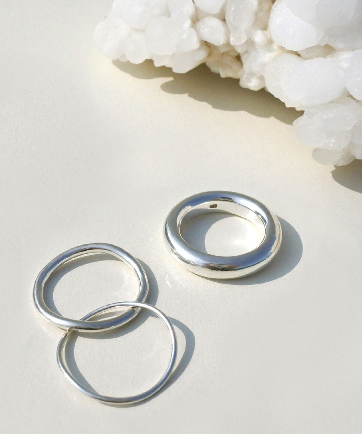 위트홀리데이(WIT-HOLIDAY) SILVER BOLD RING 2SET [소재Silver925]