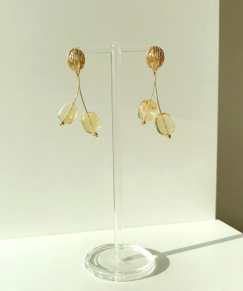 Citrine Quartz earring