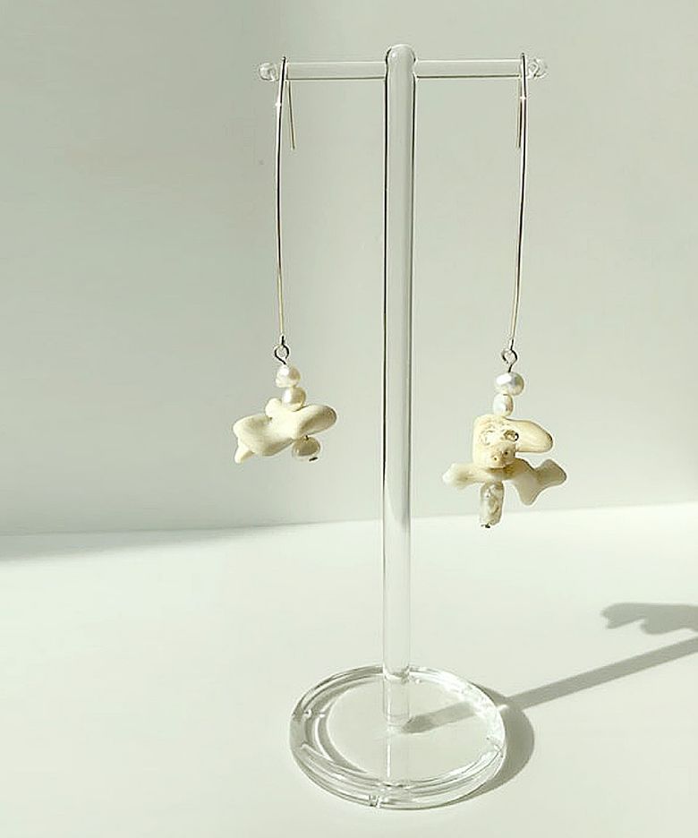 Coral earring [silver925]