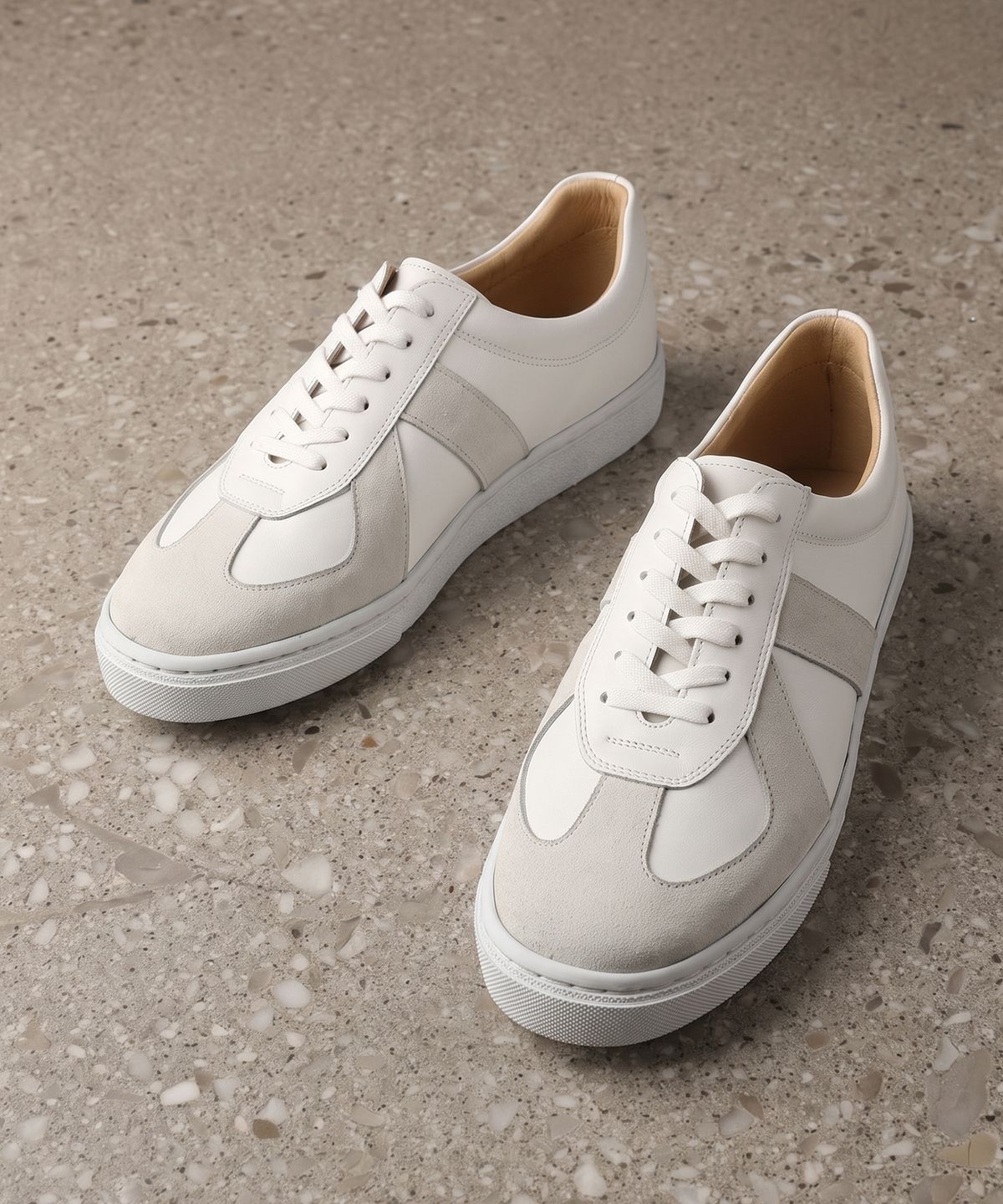 피렌체 아뜨리에(FIRENZE ATELIER) 핸드메이드 독일군 스니커즈 2285 [CREAM WHITE+SUEDE]