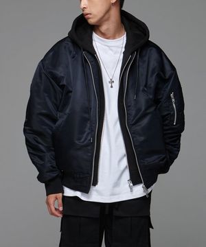 디테처블 후드 MA-1 점퍼