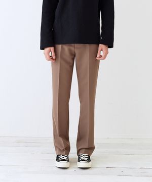 P[513]링클프리 슬림 와이드 슬랙스(코코아)