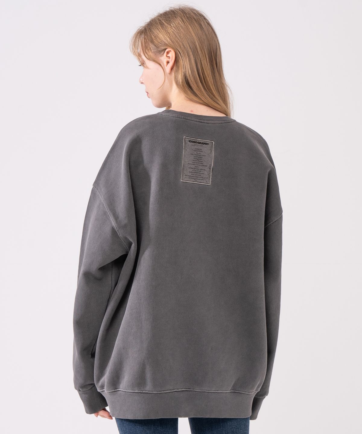 아이코노그라피(ICONOGRAPHY) PIGMENT HEAVY COTTON  LABEL ART DBE DBK