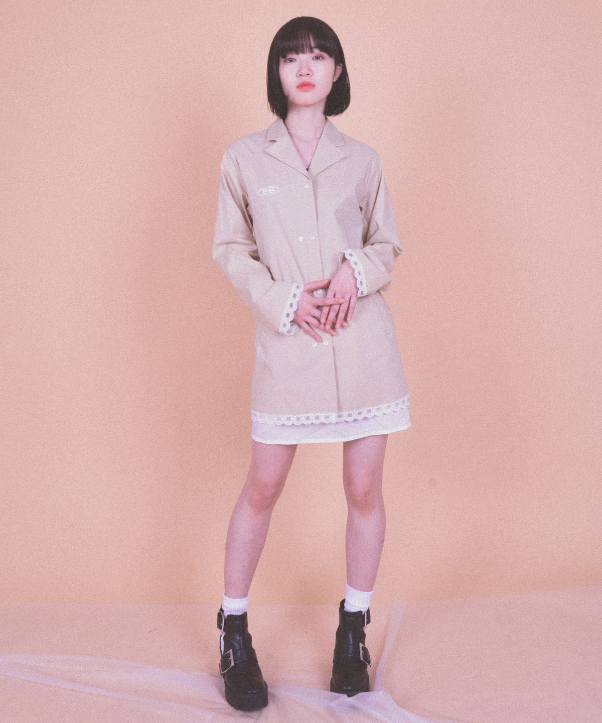 카타르시스(KATHARSIS) 자켓 원피스 (베이지)_FREE