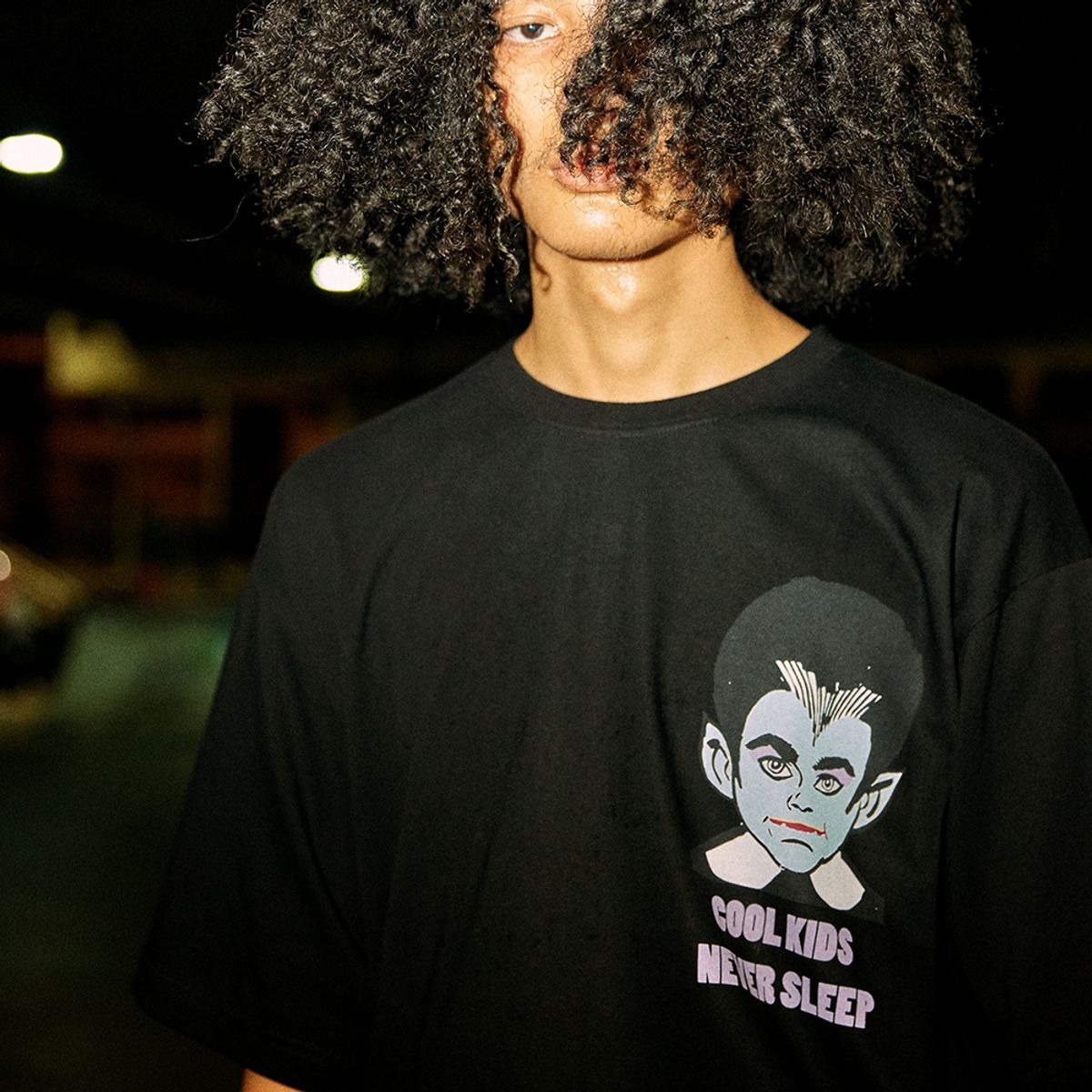 아임낫어휴먼비잉(I AM NOT A HUMAN BEING) Dracula Short Sleeve T-Shirt - BLACK