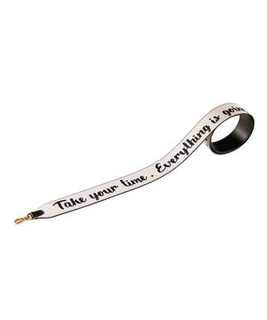 CROSS SHOULDER STRAP_Cream leather Lettering