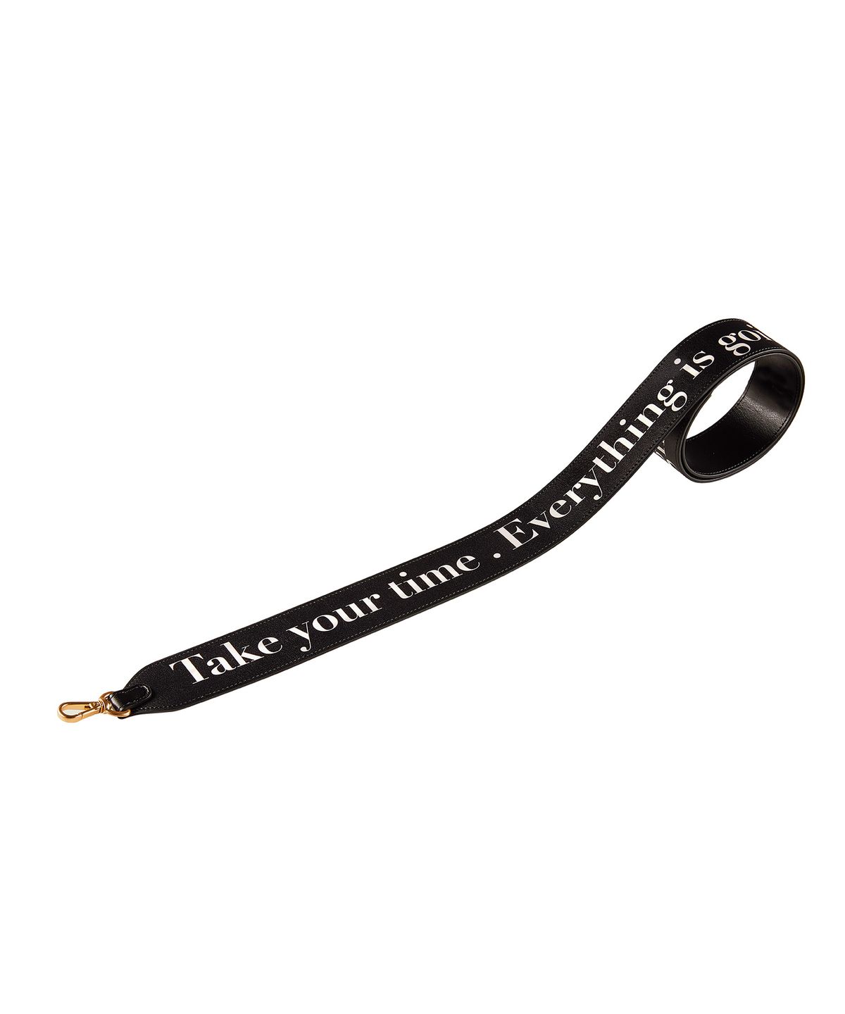 테이블토크(TABLETALK) CROSS SHOULDER STRAP_Black leather Lettering