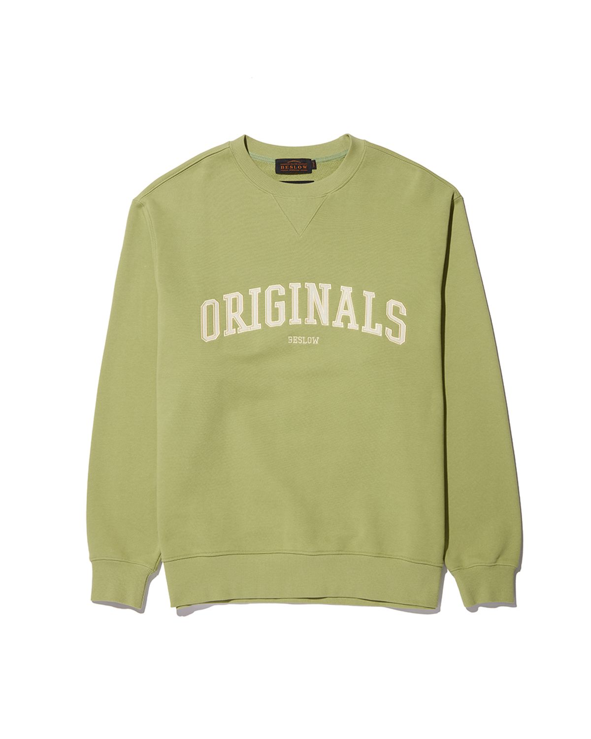 비슬로우(BESLOW) ARC LOGO SWEAT SHIRT AVOCADO