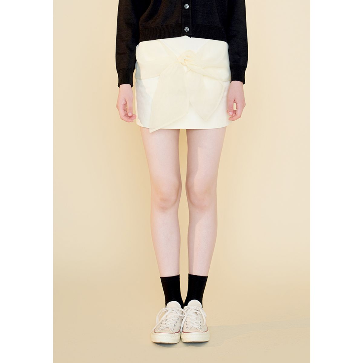 마가린핑거스(MARGARIN FINGERS) bow mini skirt