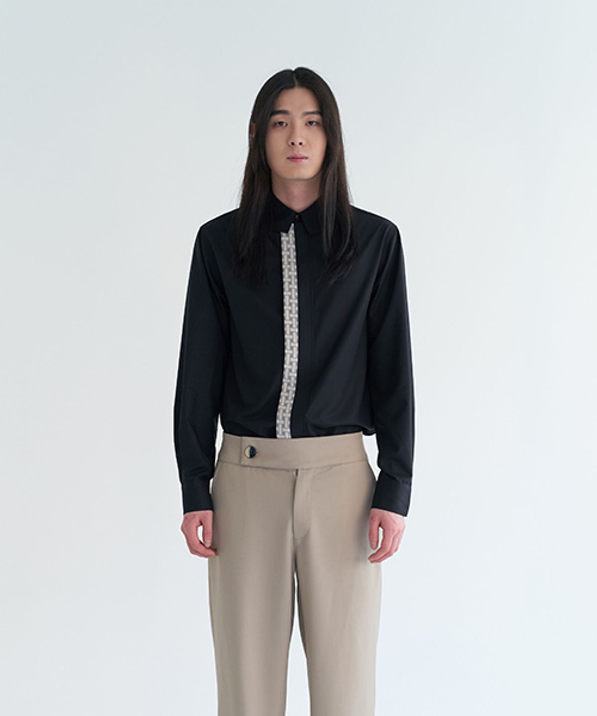 고목(KOMOK) 창과 문 셔츠 (Black)-남