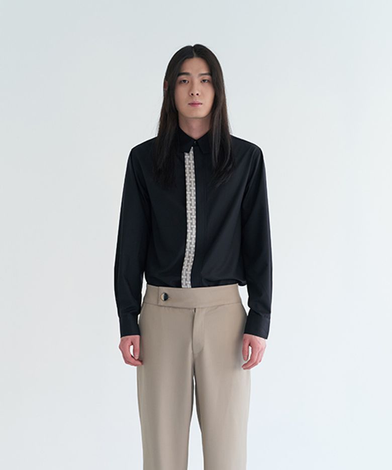 창과 문 셔츠 (Black)-남