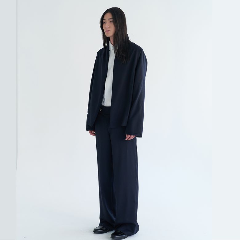 여밈 바지 (Navy)-남