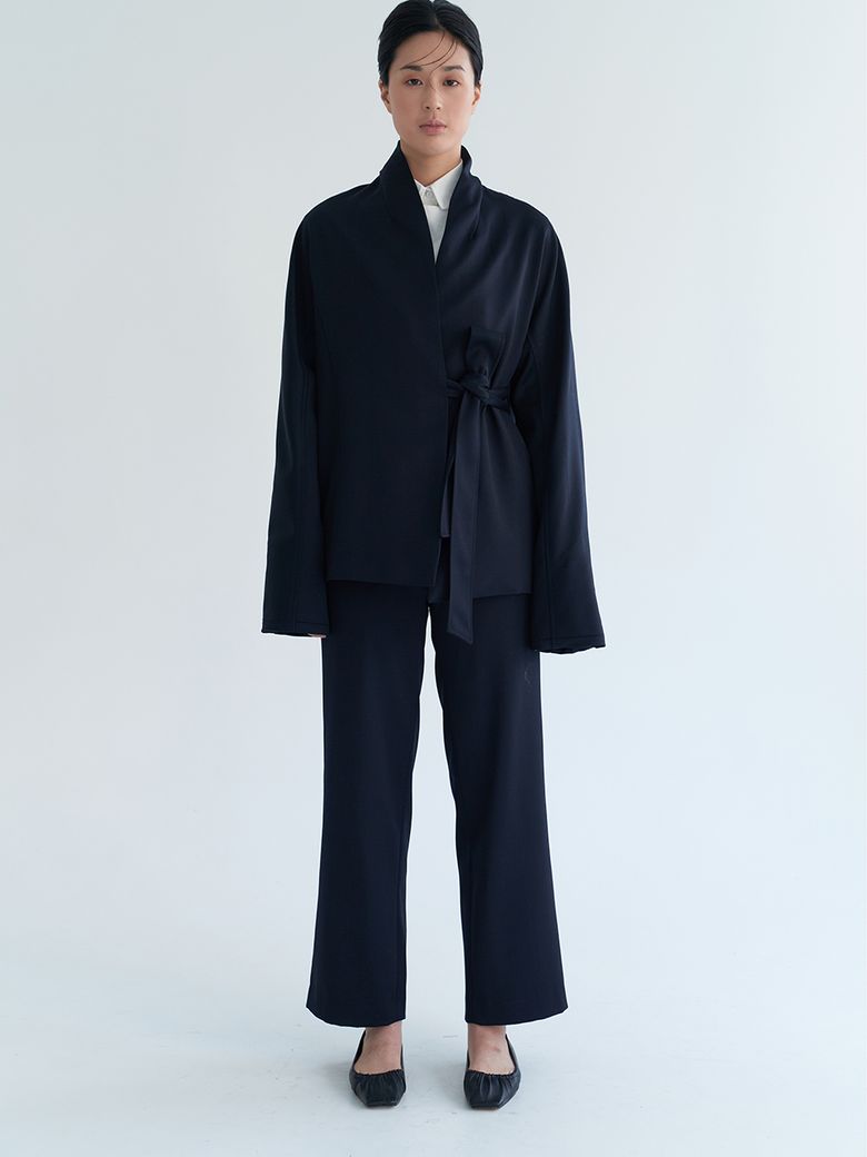 여밈 바지 (Navy)-여