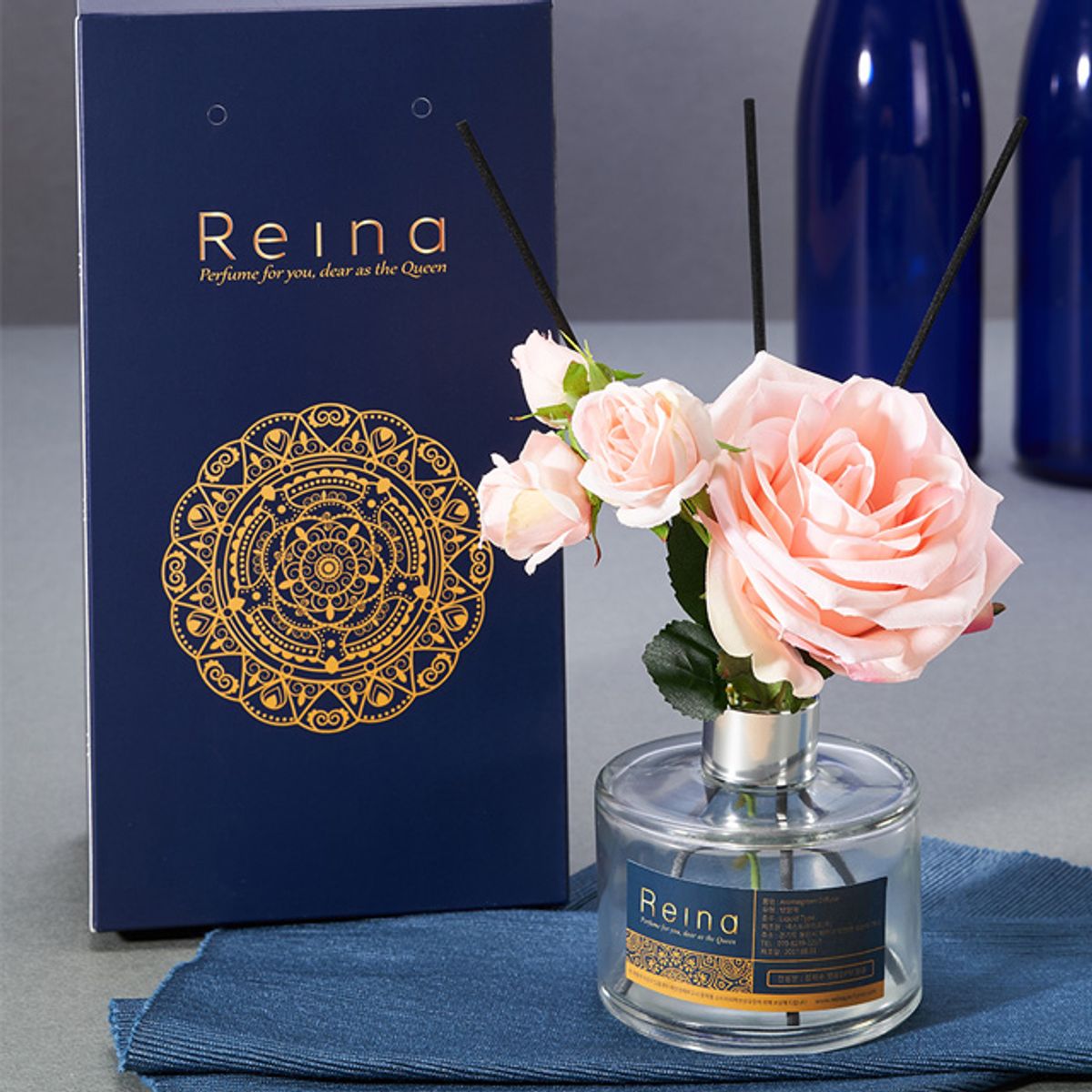 레이나퍼퓸(REINA PERFUME) 핑크장미 아로마 플라워디퓨저 150ml