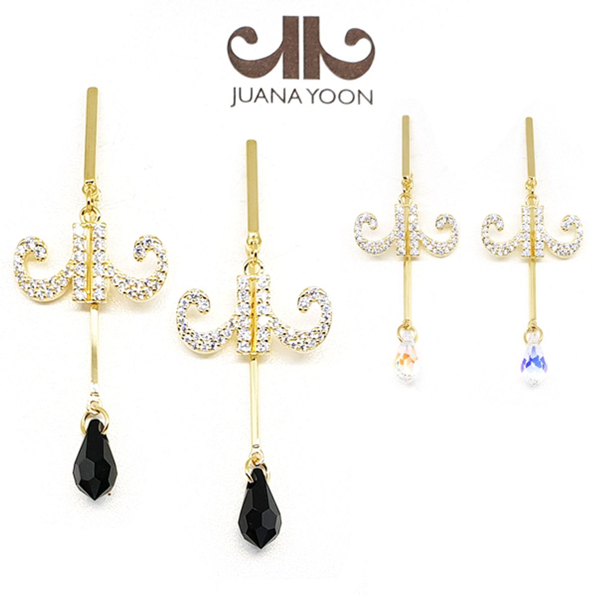 쥬아나윤(JUANAYOON) 로이 스와로브스키 크리스탈 귀걸이