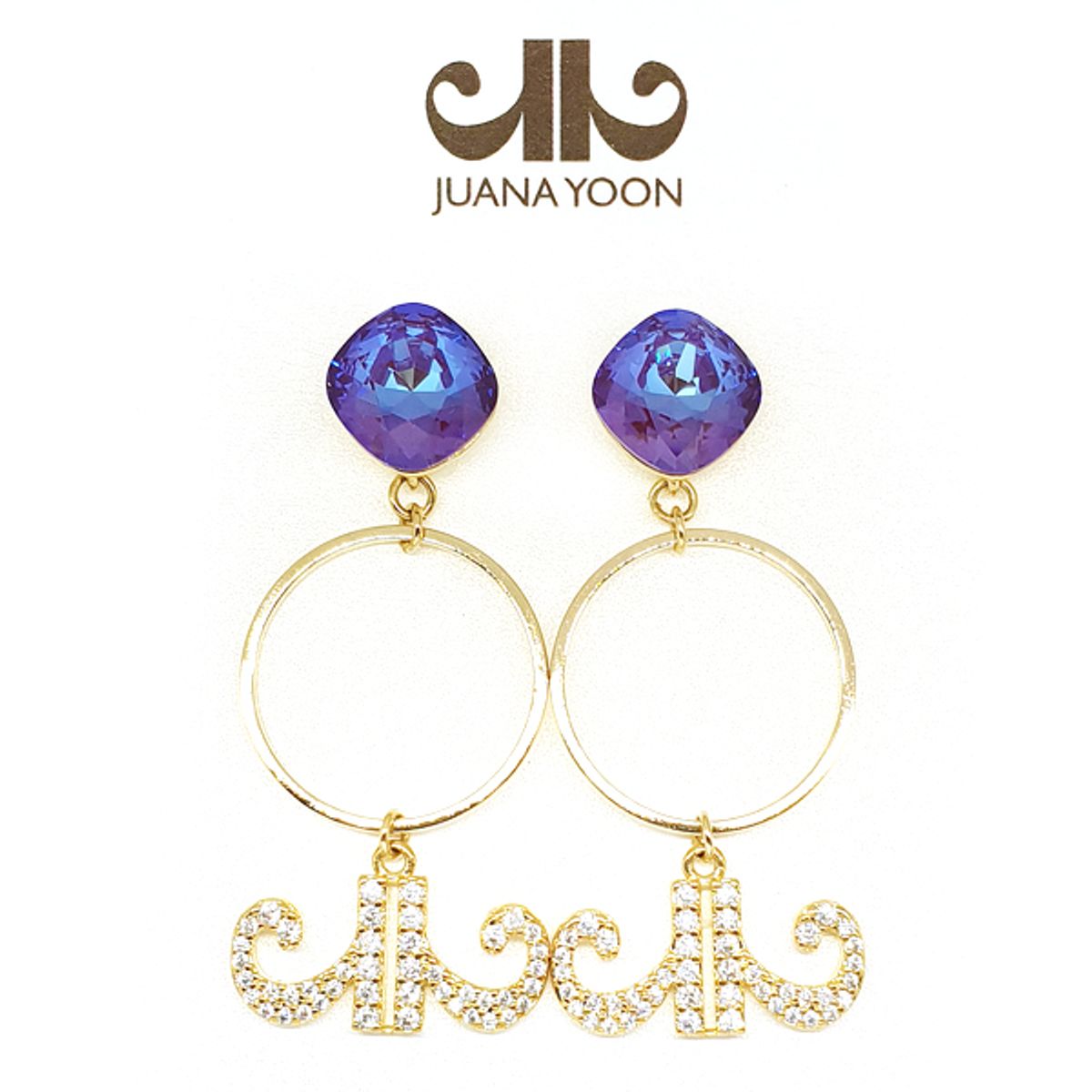 쥬아나윤(JUANAYOON) 블루밍 스와로브스키 귀걸이