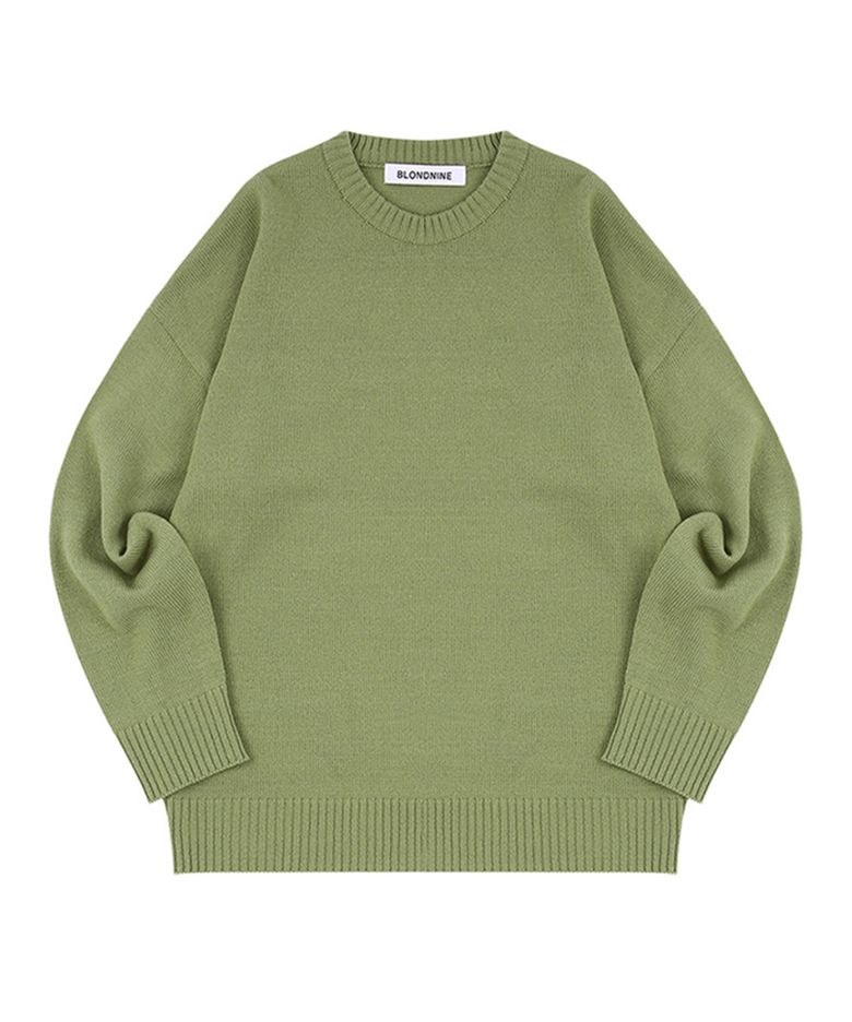 ROUND KNIT SWEATER_OLIVE