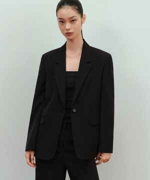 우먼즈 플루이드 블레이저 [블랙]