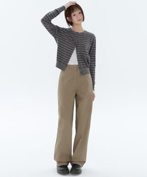 우먼즈 와이드 치노 팬츠 [베이지]