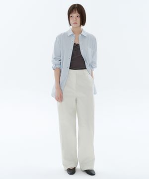 우먼즈 와이드 치노 팬츠 [크림]