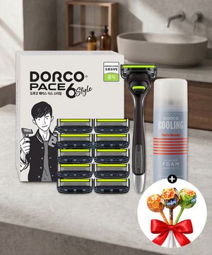 페이스6 스타일 면도기획세트 2호(면도기+면도날 총11입+74ml 쉐이빙폼)