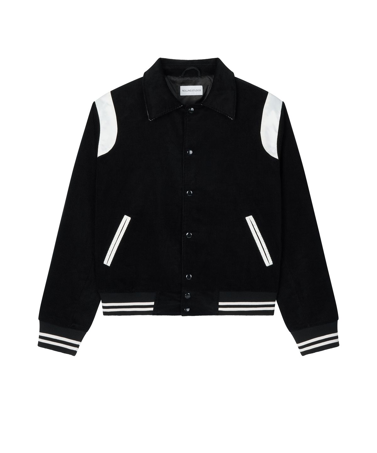 롤링스튜디오(ROLLINGSTUDIOS) CORDUROY VARSITY JACKET BLACK