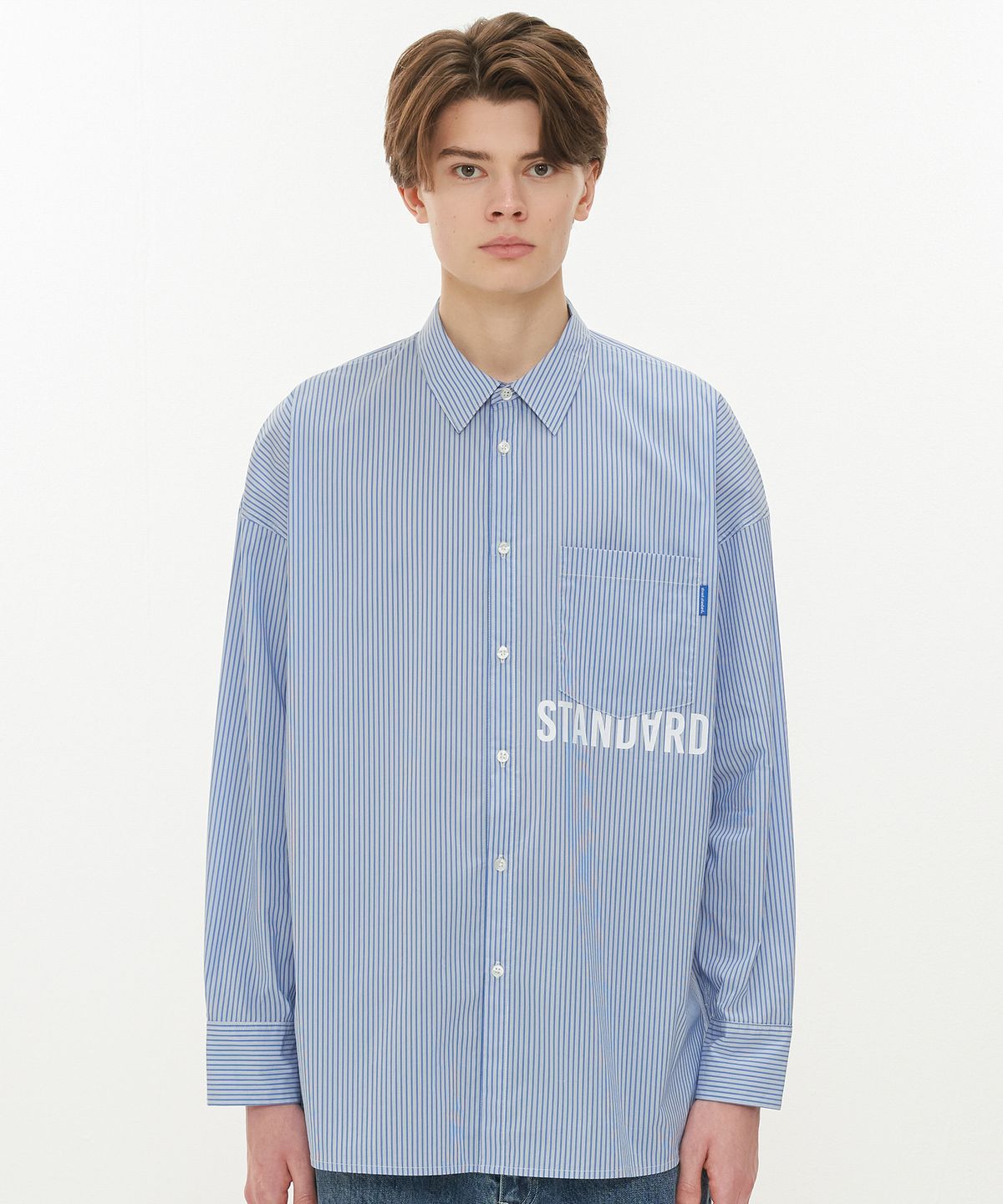 스트리트 스탠다드(STREET STANDARD) STANDARD OVERSIZE STRIPE SHIR