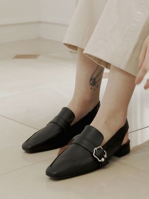 BKP20206 REO SLINGBACK LOAFER BLACK