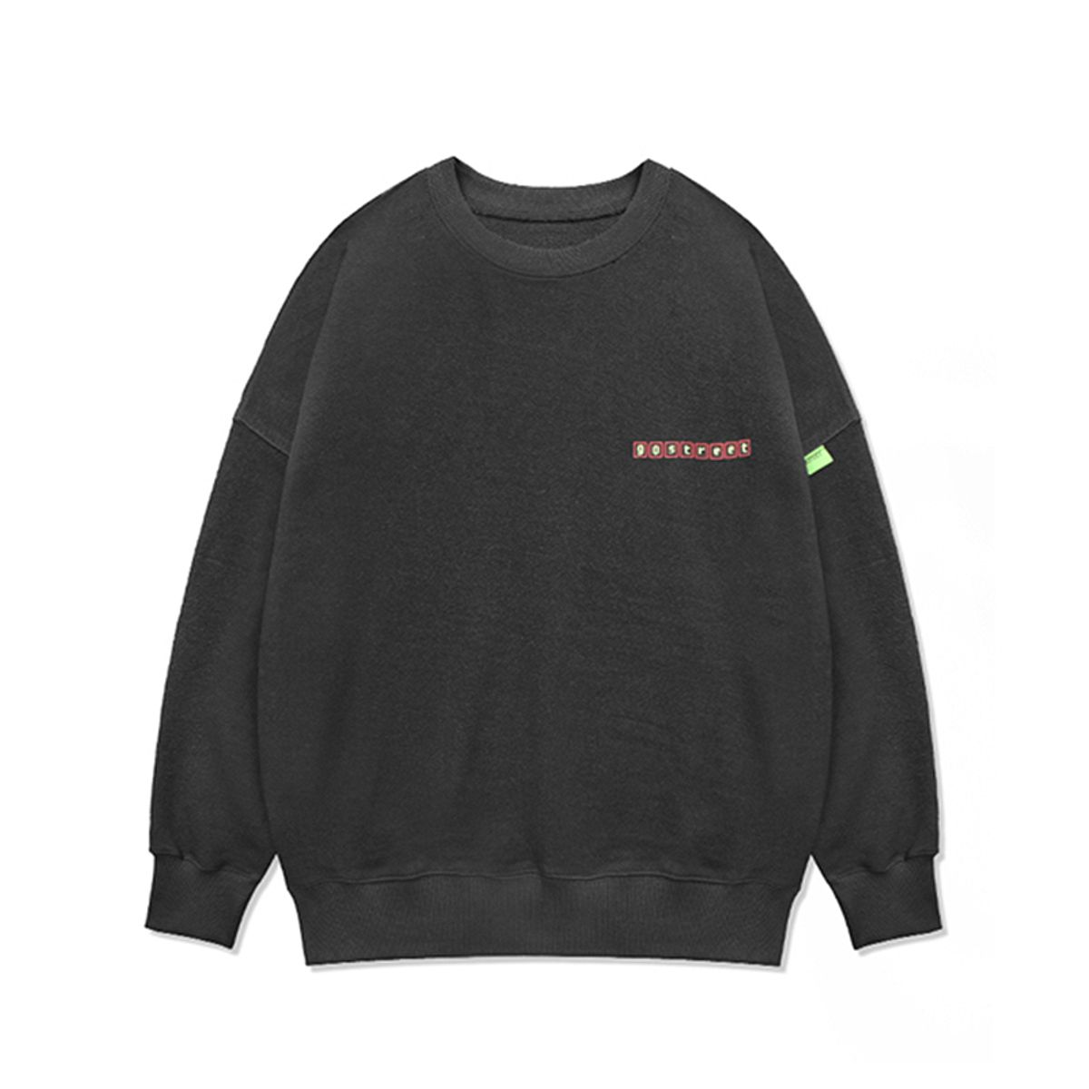 고스트릿(GOSTREET) 피그먼트 나염 맨투맨 T-Charcoal