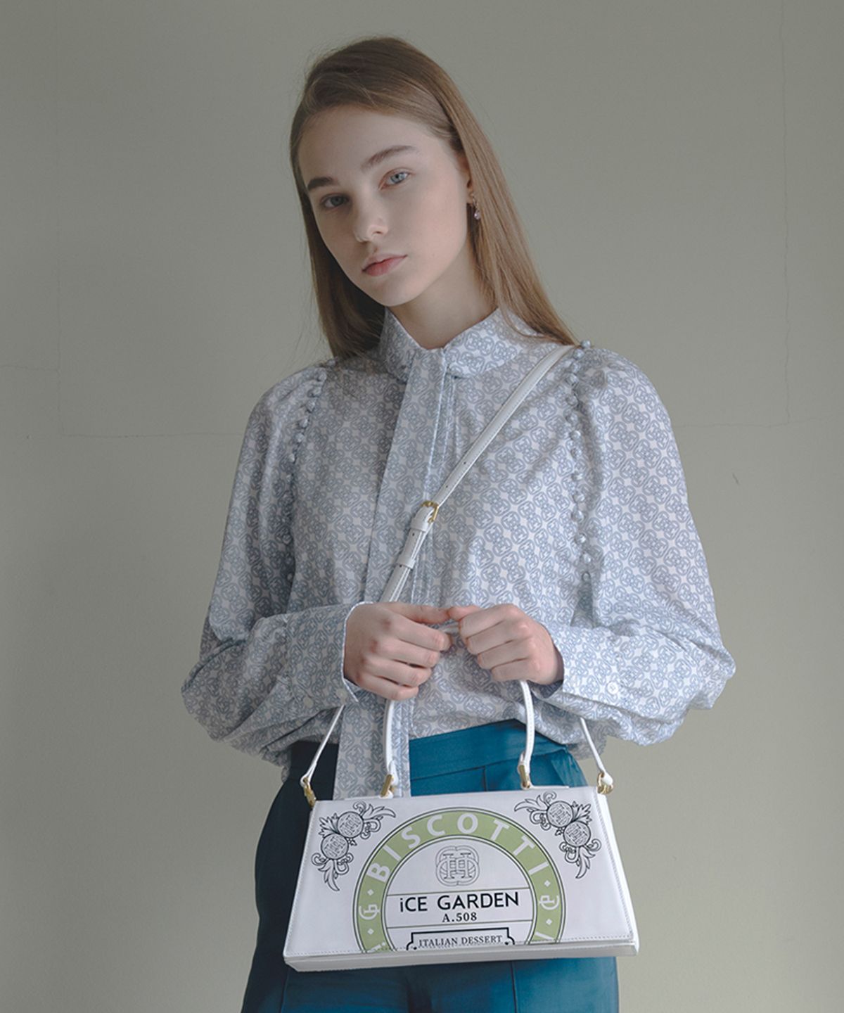 아이스가든에이오공팔(ICE GARDEN A.508) Biscotti Tote Bag (Seafoam Green)