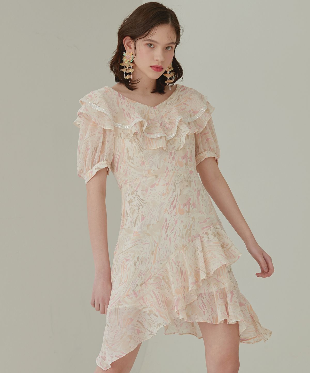 쥴리앤칼라(JULIY&CALLA) 쥴리원피스 14 20SS 루비원피스  아이보리
