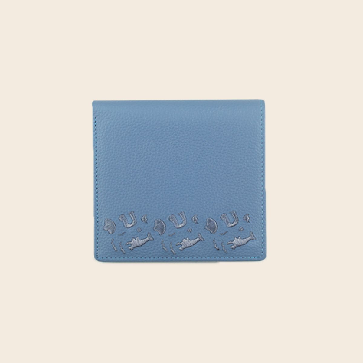 에이드런(A'DREN) [할머니상어 아기코끼리] wallet  half _ ocean blue