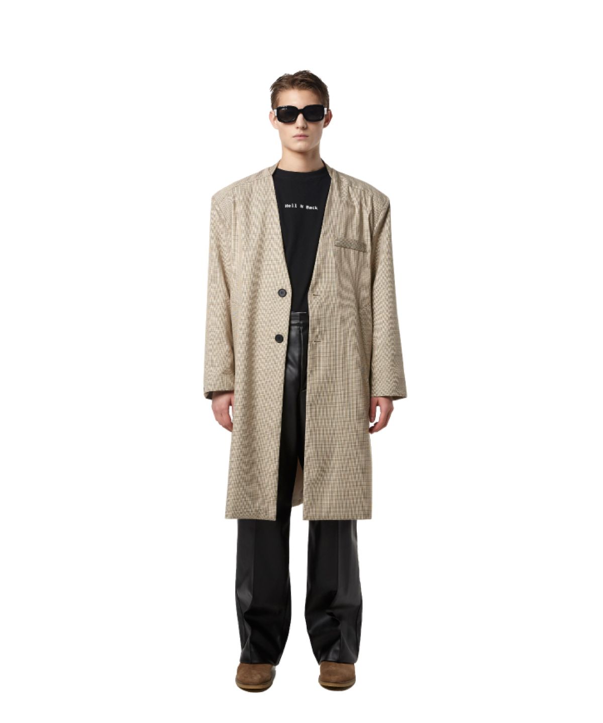 인프랩(INPREP) Checked Long Blazer