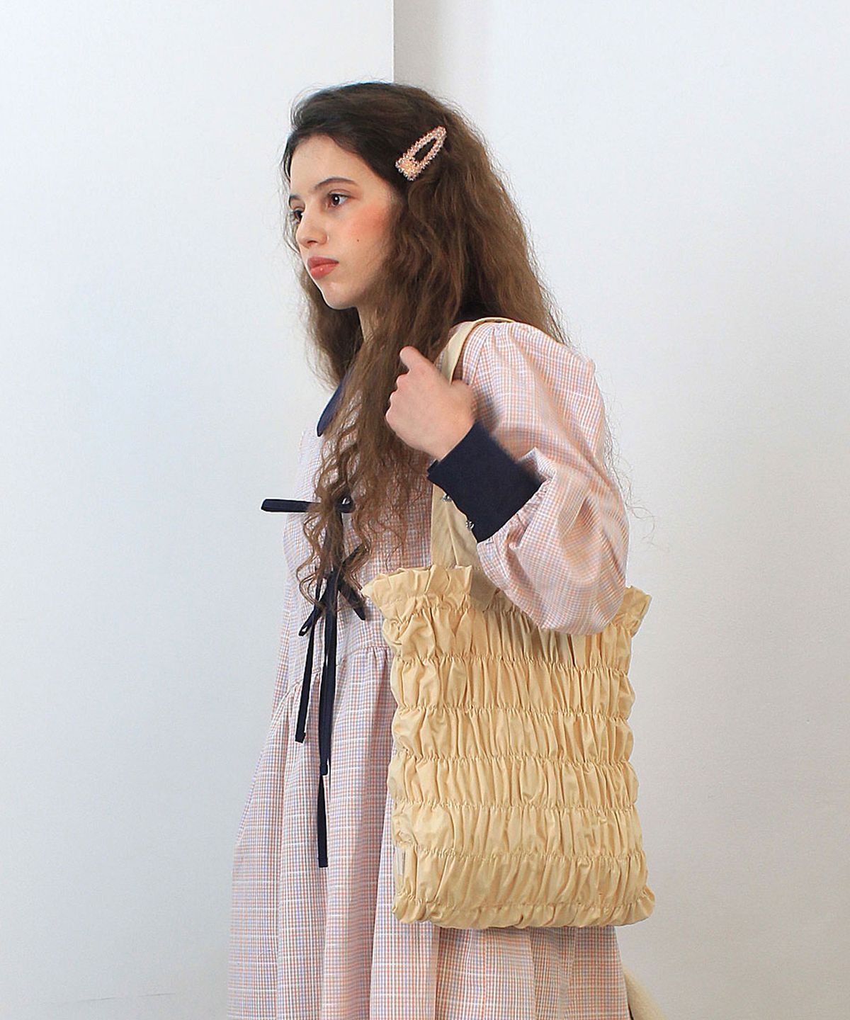 딜라이디(DELIDI) Wave smocking bagⅡ(light yellow)
