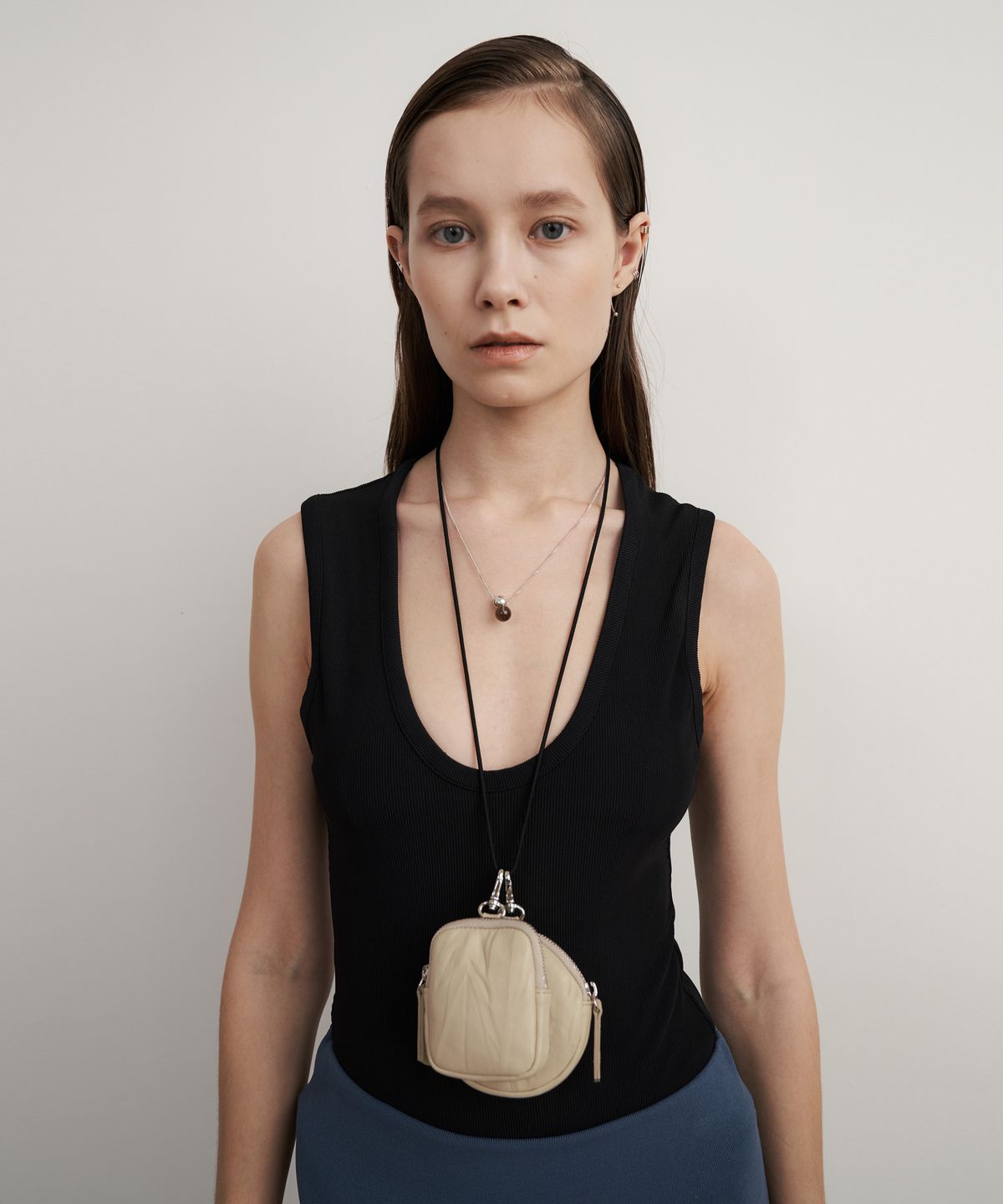 드메이커(DEMAKER) Onion pouch-ivory(square-ciecle)