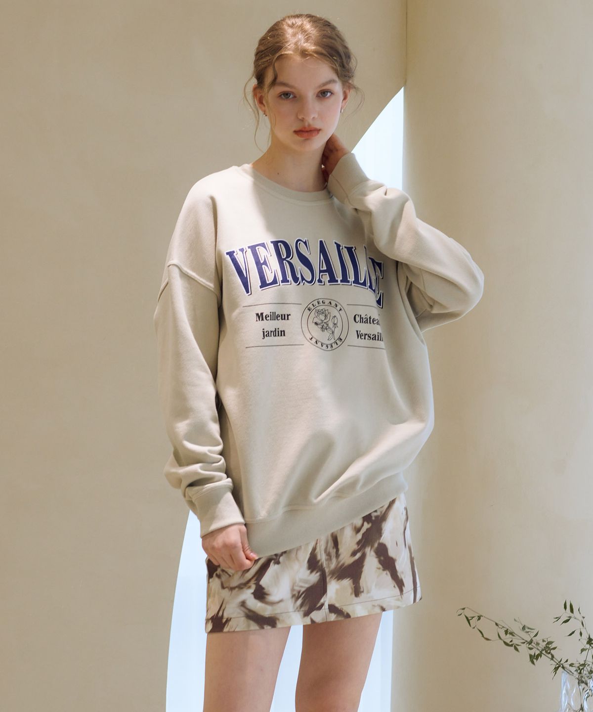 라티젠(LARTIGENT) LTG2 STITCH SKIRT(BROWN)