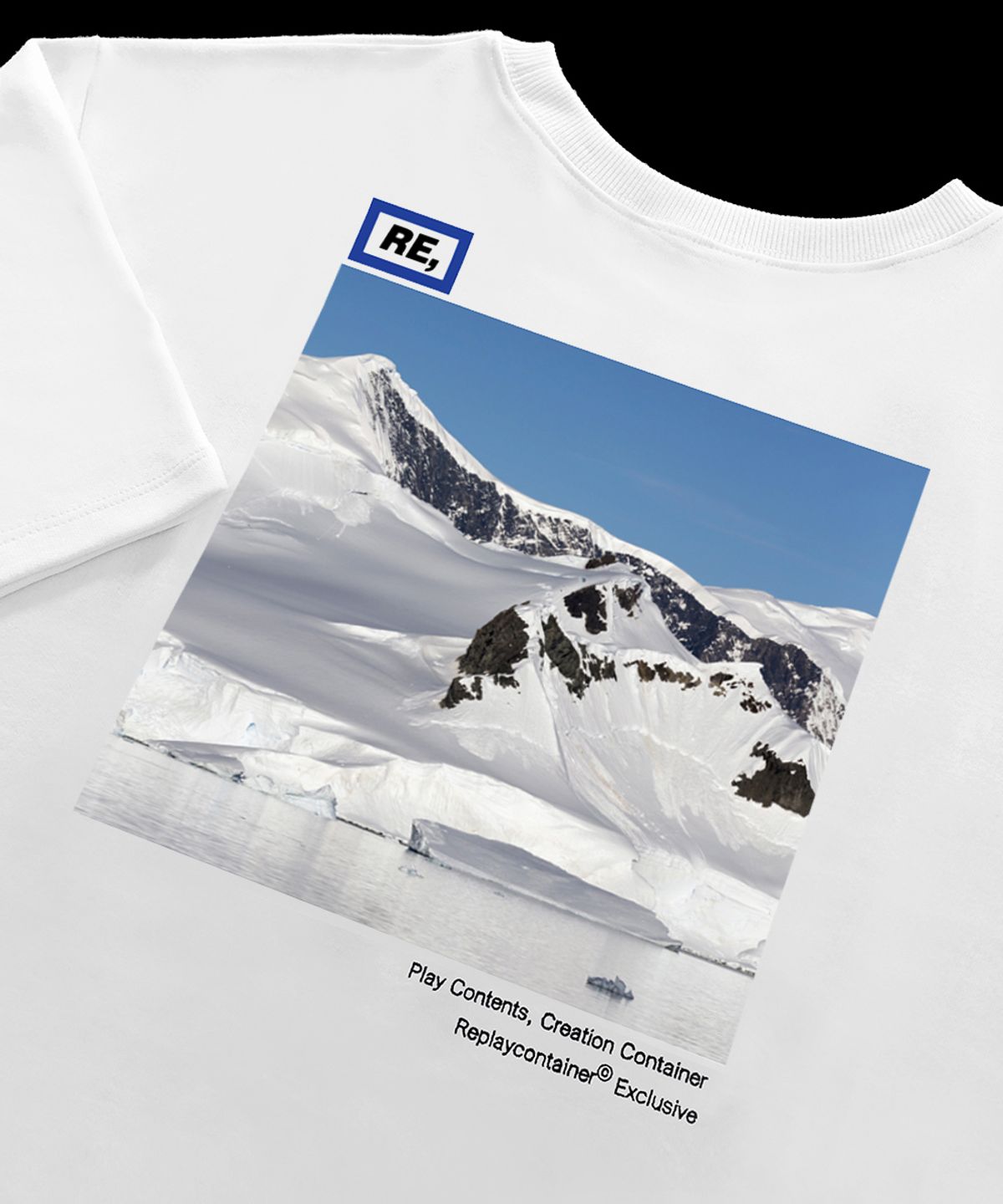 리플레이컨테이너(REPLAY CONTAINER) RE square campaign half tee (snow)