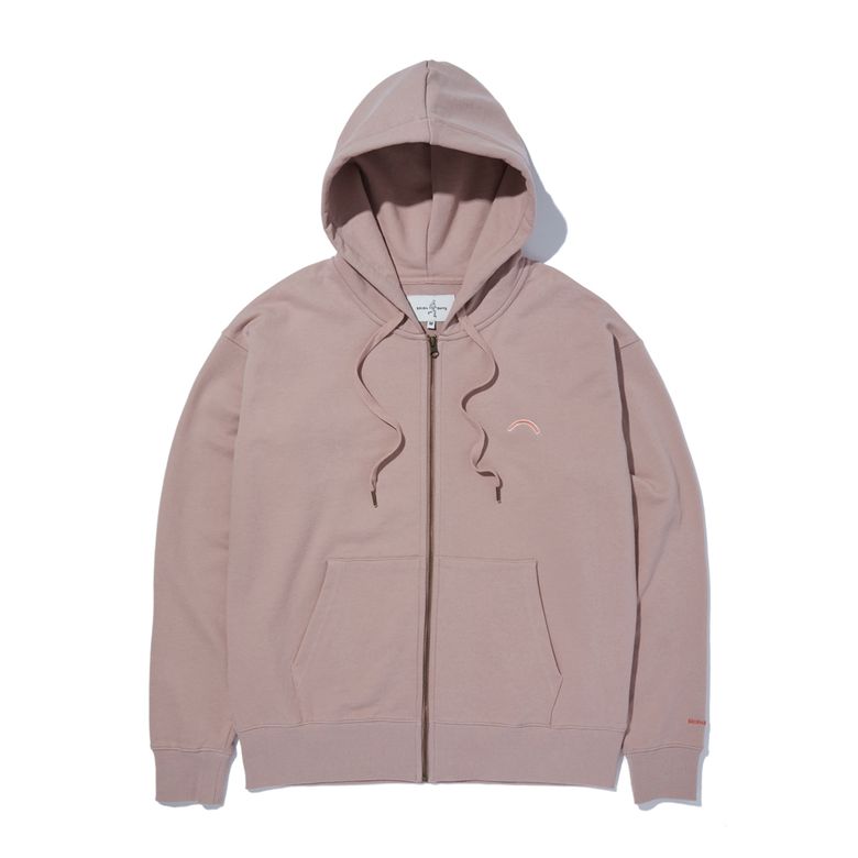 ARC HOOD ZIP-UP_MUSK PINK