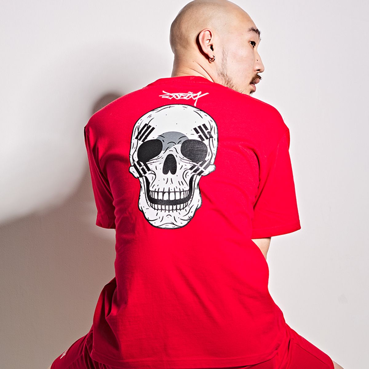 메이드한멋(MADEHANMUT) 스컬 반팔T-shirts(레드)