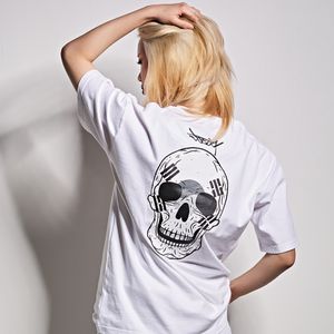 스컬 반팔T-shirts(화이트)
